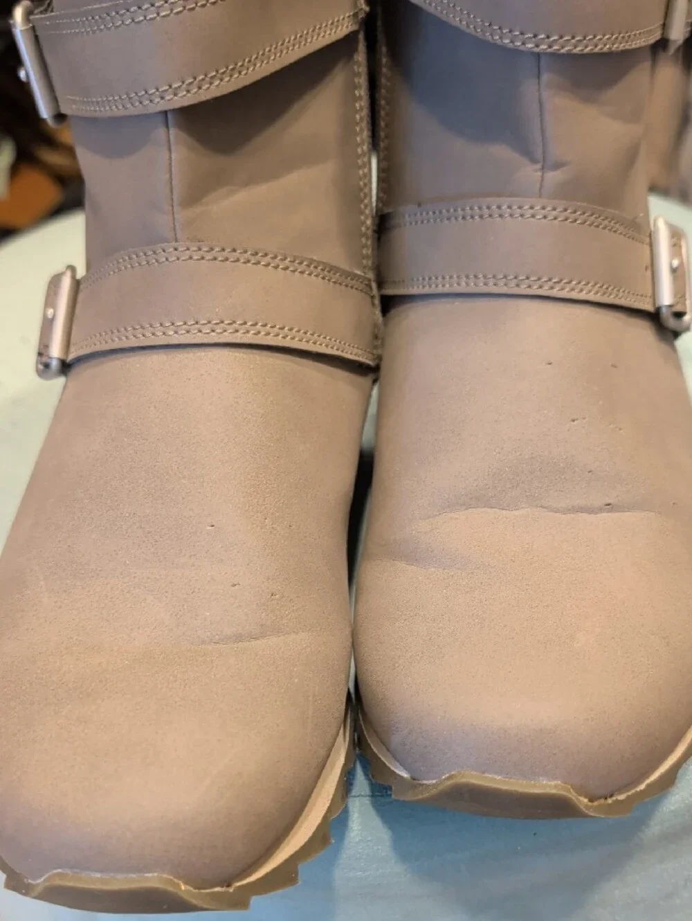 Merrell Gray Buckle Ankle Boots